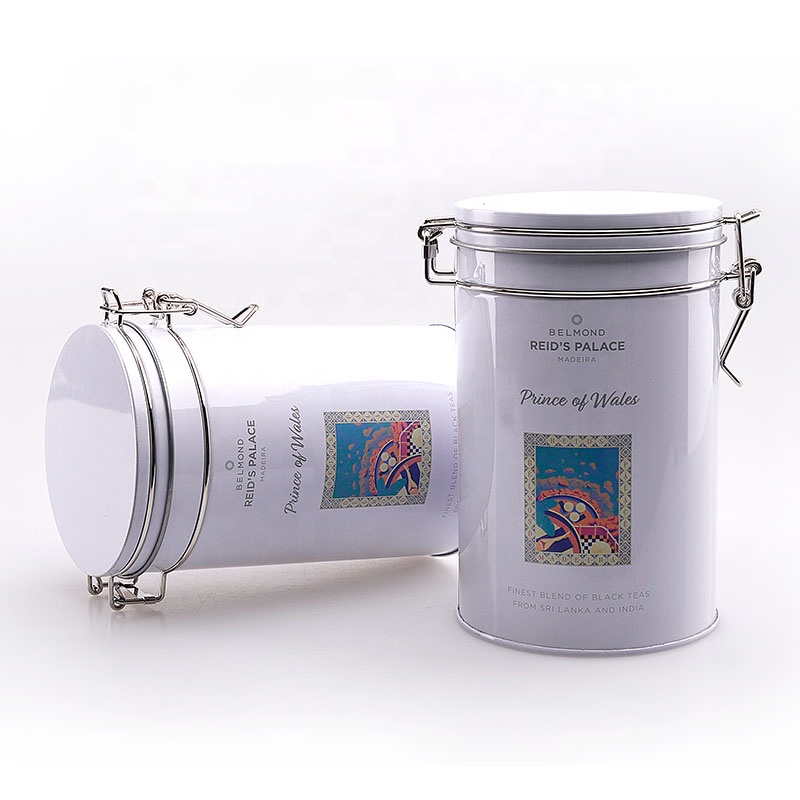 Wholesale Air-tight tea cans round tin box tea canister metal tin can coffee bean/powder tin packaging