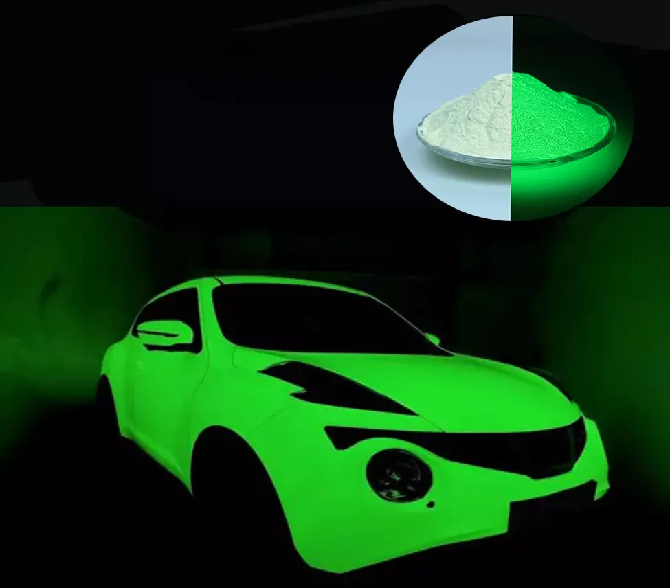 Fast light absorption glow in the dark pigment luminous pigment photoluminescent powder for car paint