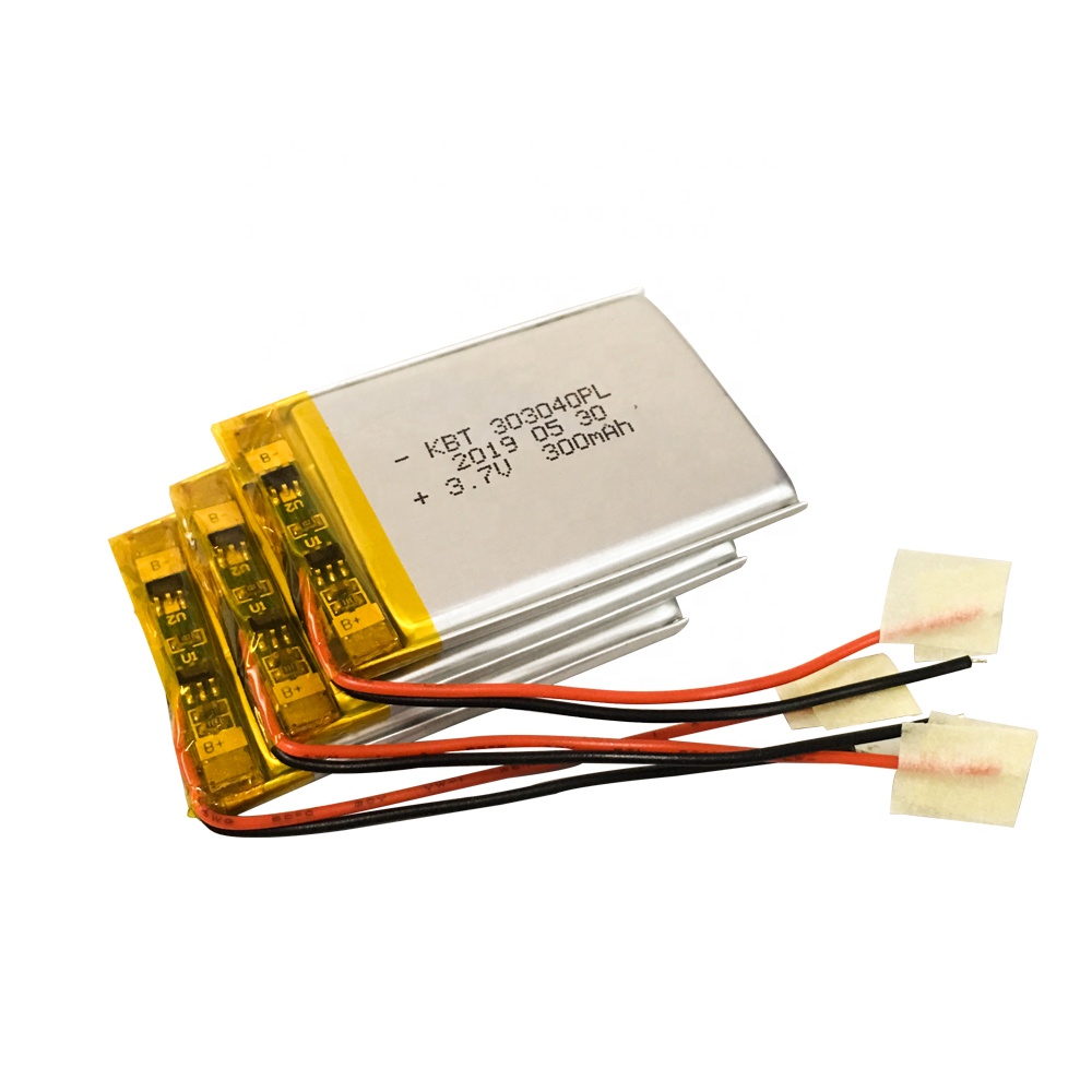 Шэньчжэнь КБТ Шэньчжэнь kbt 3,7 v 303040 Li ion 300 mah литиевая аккумуляторная батарея для автомобиля видео регистраторы
