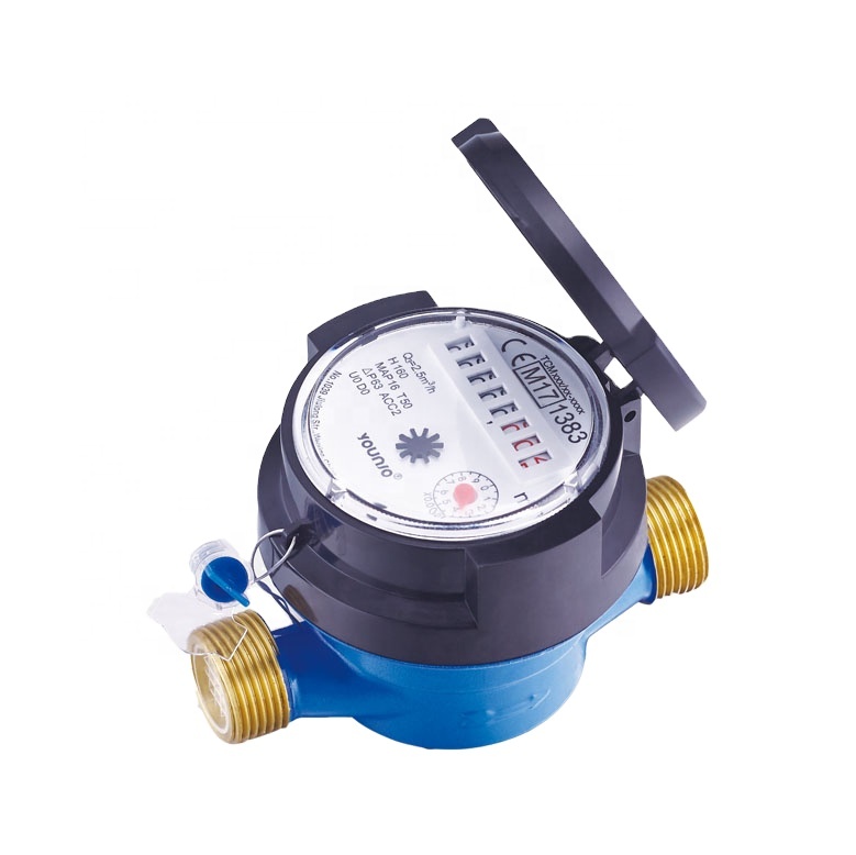 Hot Selling Intelligent R160 Single Jet Dry Dial Smart Water Flow Meters for Home Kitchen