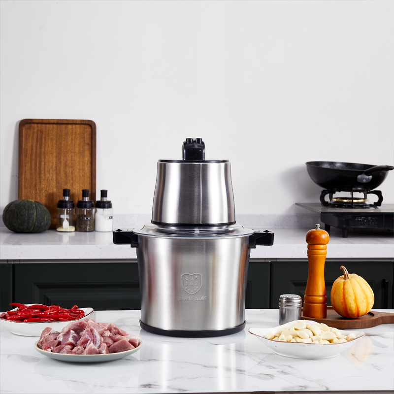 2021 hot mixer 304 food grade meat grinder double-deck Four blades meat grinder