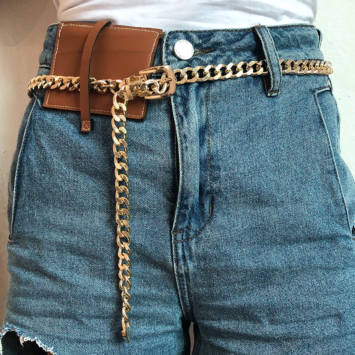 Wholesale Fashion Body Jewelry Women Metal Chain Waist Belt
