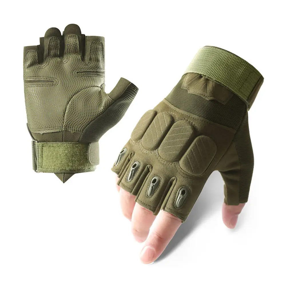 Half Finger rubber outdoor sport gloves custom logo high quality climbing Tactical gloves Wholesale gloves for man