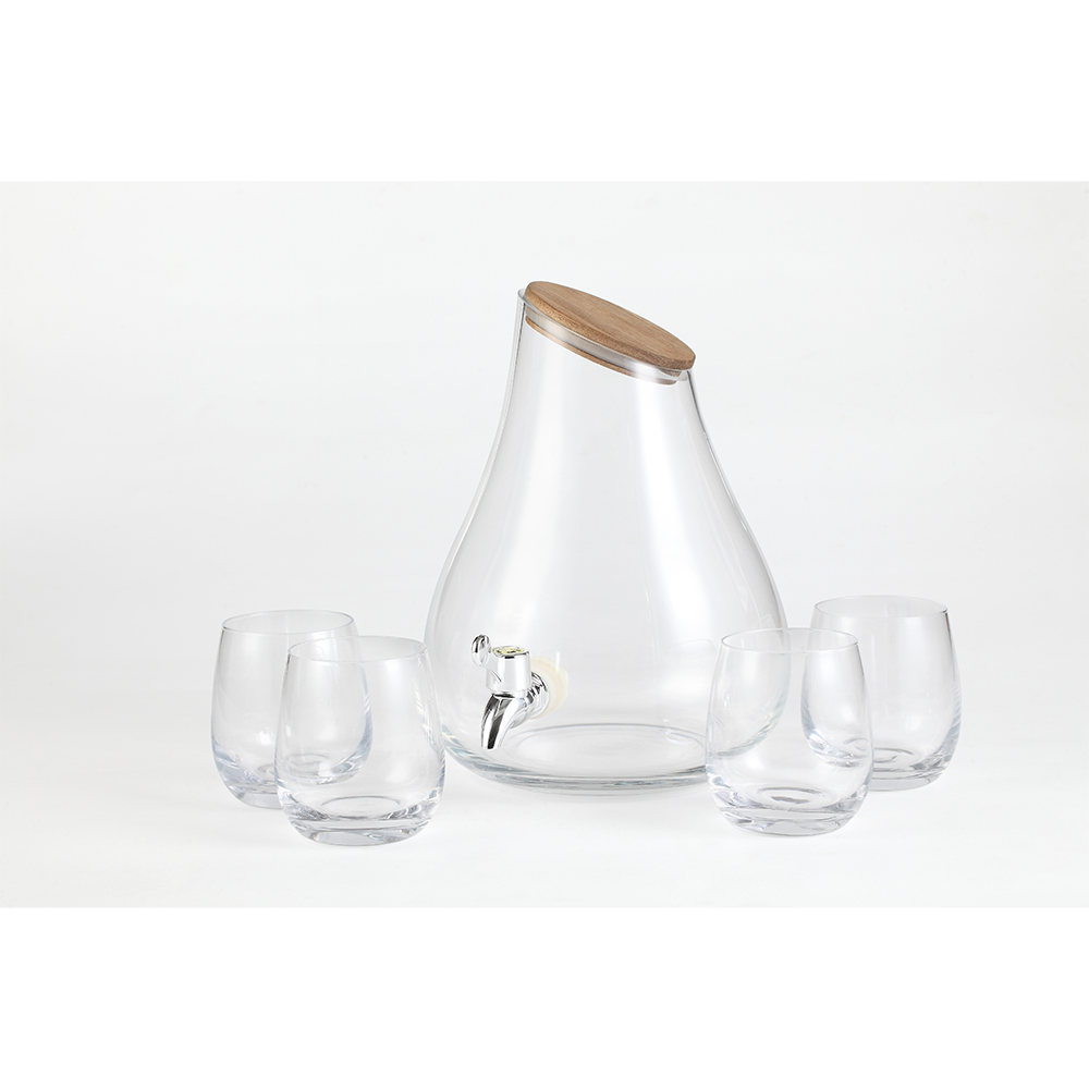 Elegant Borosilicate Glass Wine Decanter Set Red Wine Glass Crystal Decanter Set