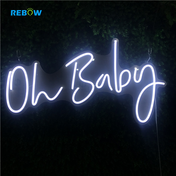 Rebow горячие продажи с надписью Oh Baby неоновые Искусства Пользовательские письмо светодиодное освещение неоновая вывеска для организаций и магазинов