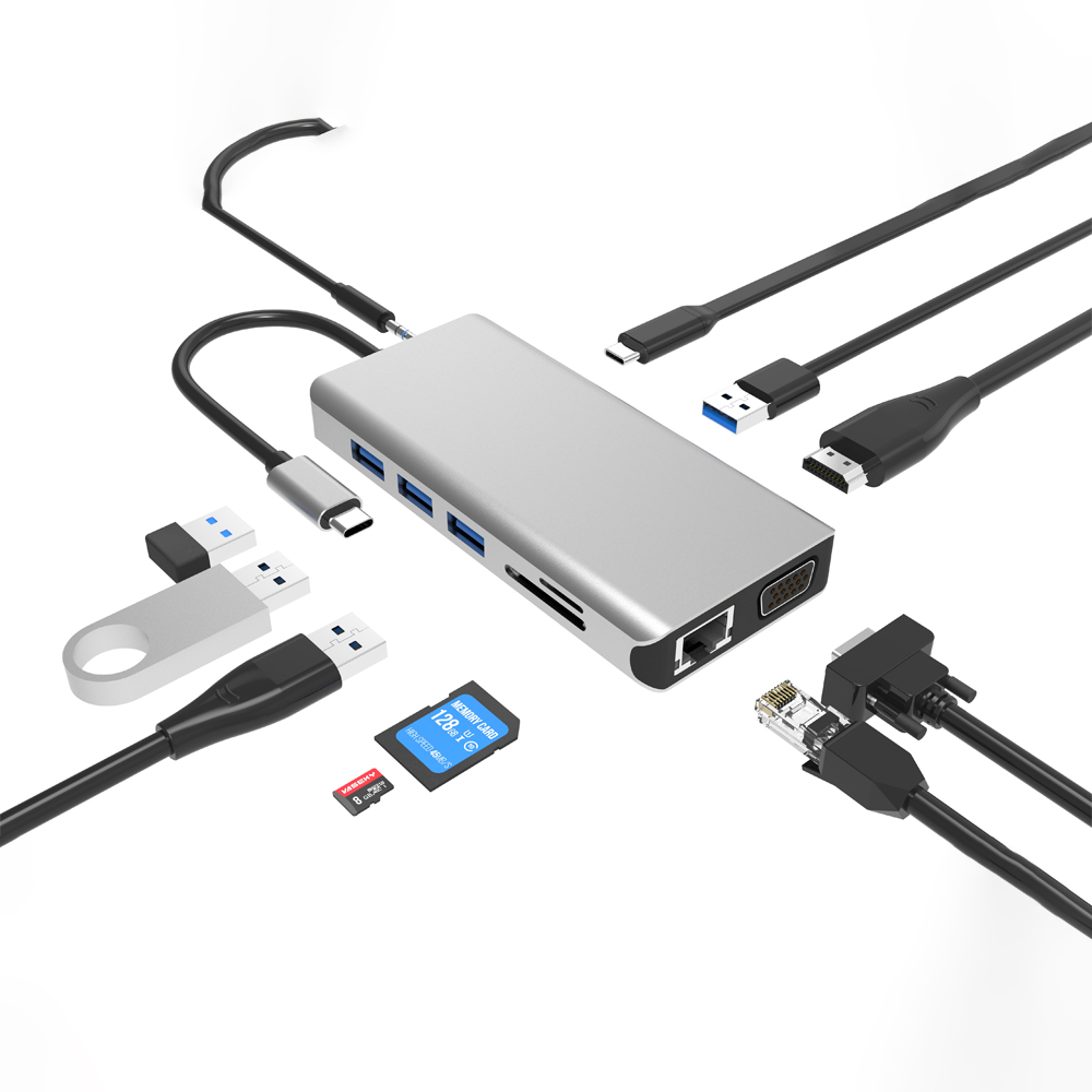 MacBook Pro и Type C Windows ноутбуки многофункциональный адаптер 5 в 1 usb концентратор Тип c концентратор