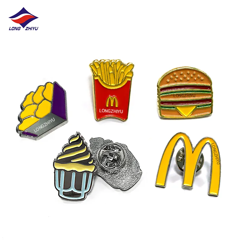 Longzhiyu 14 Years Manufacturer Custom Enterprise Badges with Personalized Logo Durable Soft Enamel Lapel Pin Brooches Wholesale