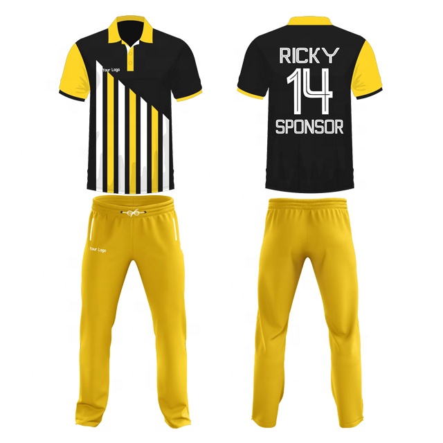 Make your own design /logo/team names/number high quality sublimation fully customized cricket uniforms