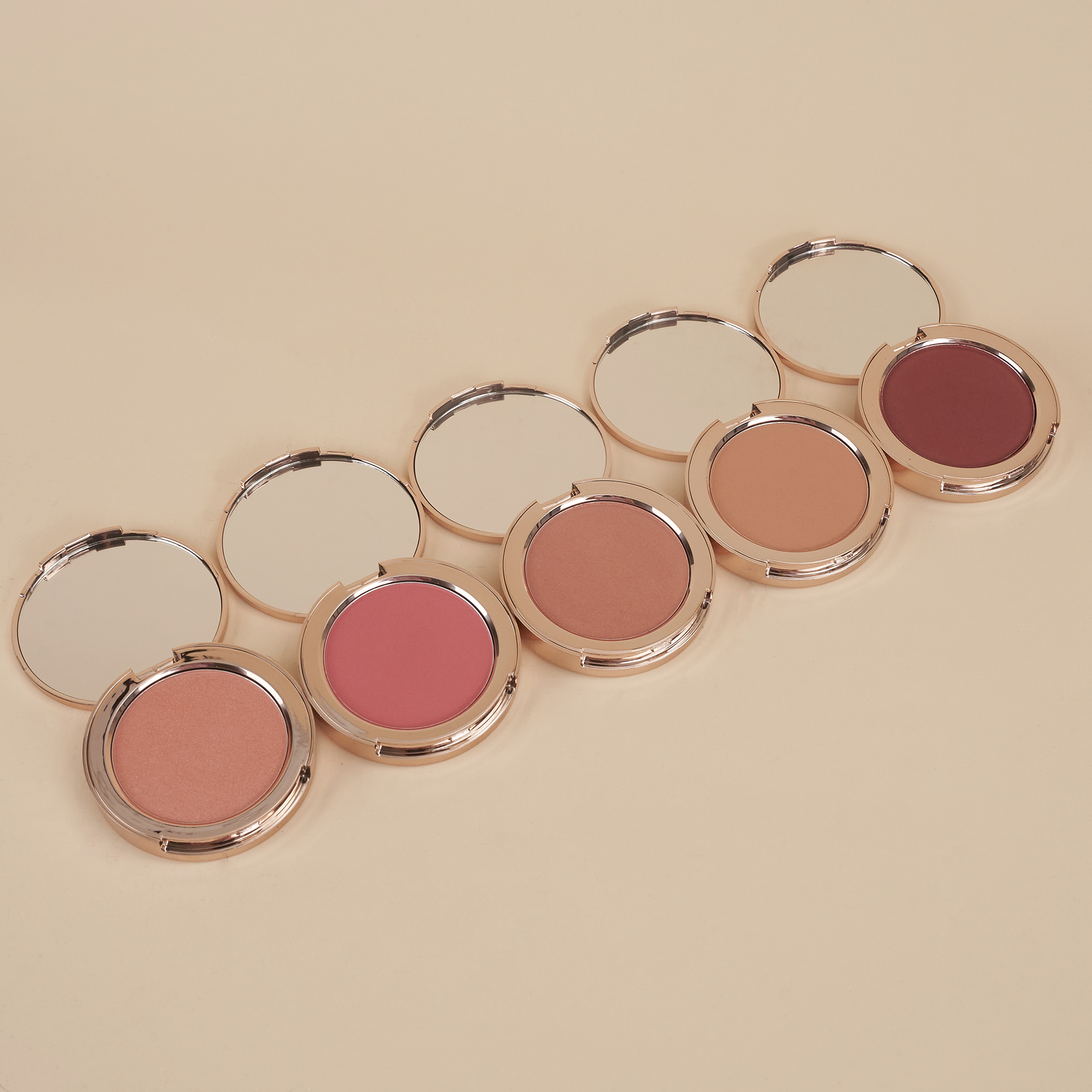 9 Colors Cream High Pigment Blush Private Label Single Blush Palette Fine Powder Blush Private Label