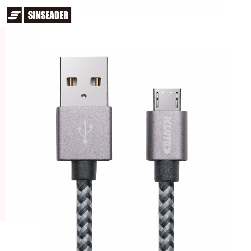 Алюминиевый корпус для синхронизации данных и зарядки Micro USB к 2,0 Type A Male USB-кабель для мобильного телефона USB-кабель для зарядки