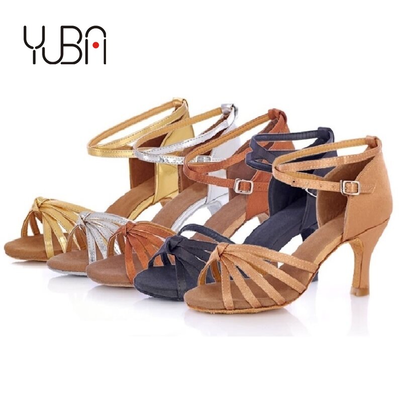 Salsa Latin Dance Shoes For Women Girls Tango Ballroom High Heels