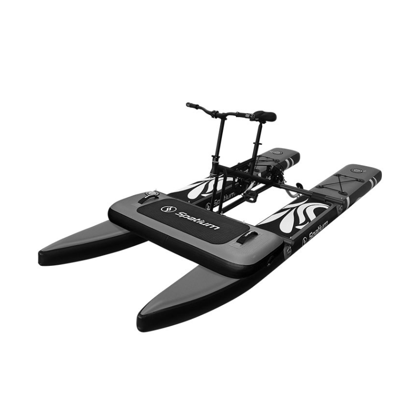 Spatium New Design Inflatable 2 Person water Bike Pedalo Pedal Boat Floating Bicycle For Sale