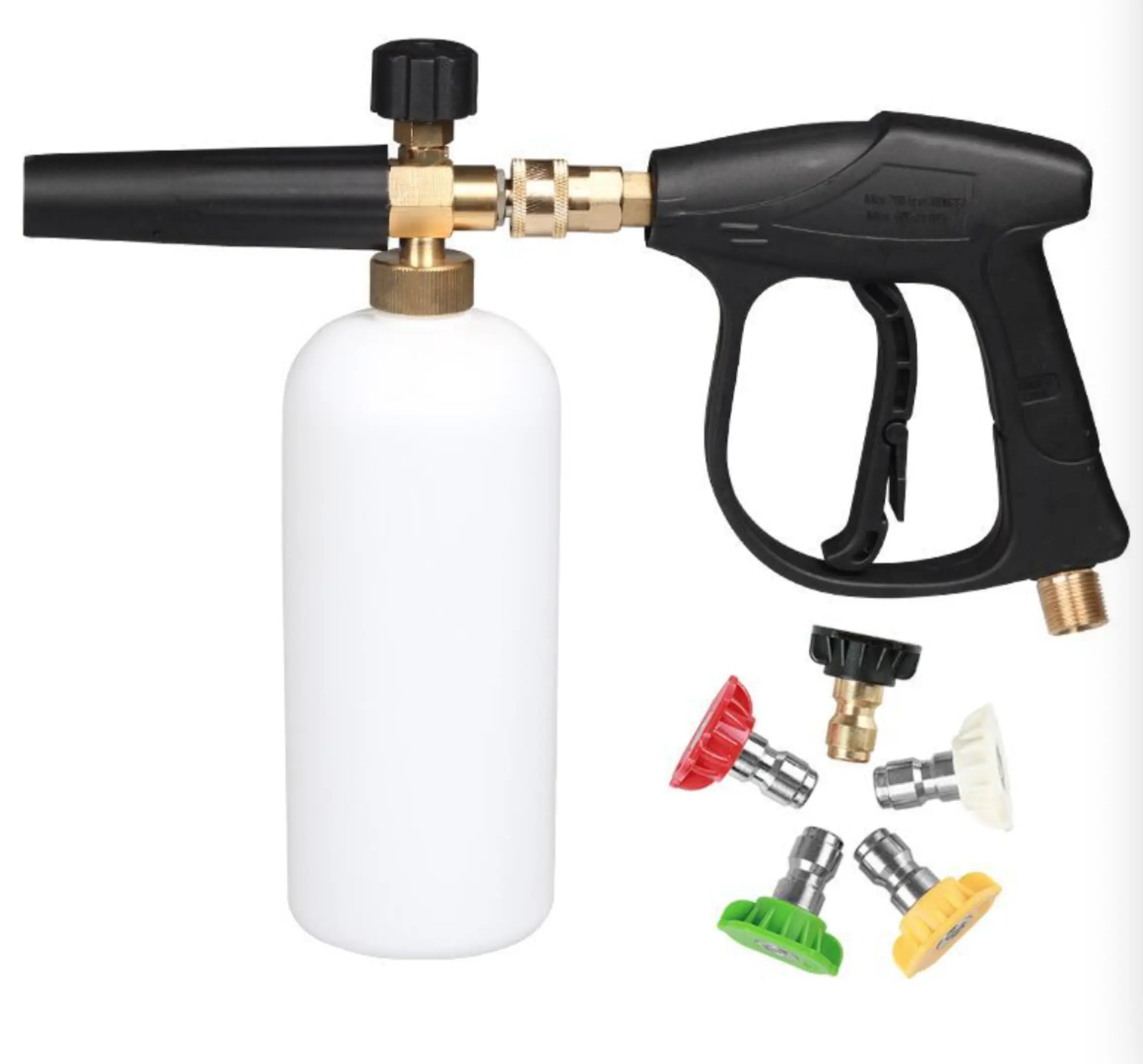car washing foam car wash kit pressure washer gun and foam with 5 nozzle tips