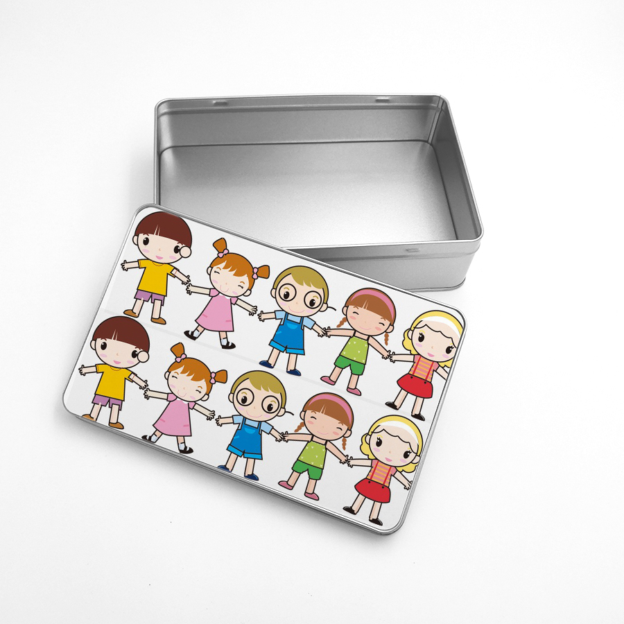 Cute cookie box metal packaging box sublimation OEM design tin box