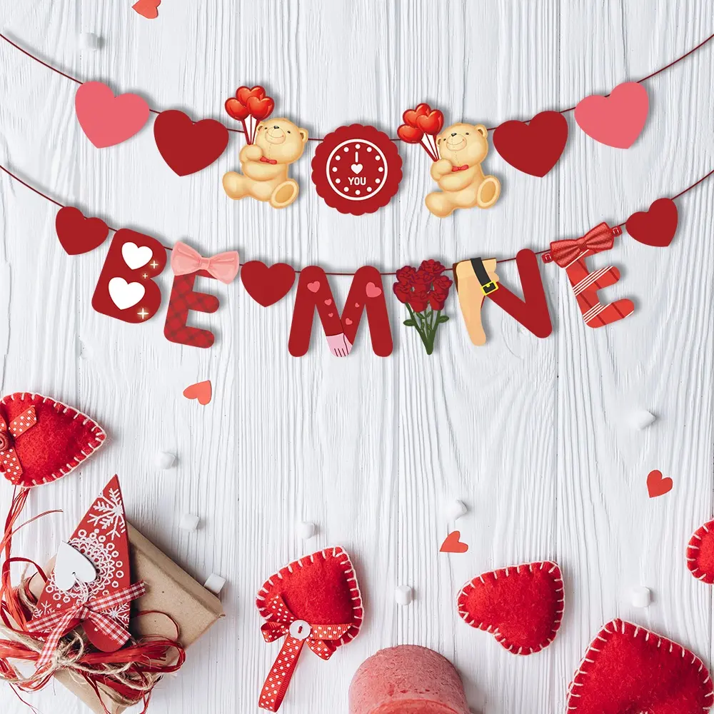 BA180 Valentine's day party letter banner love theme party supplies for couples
