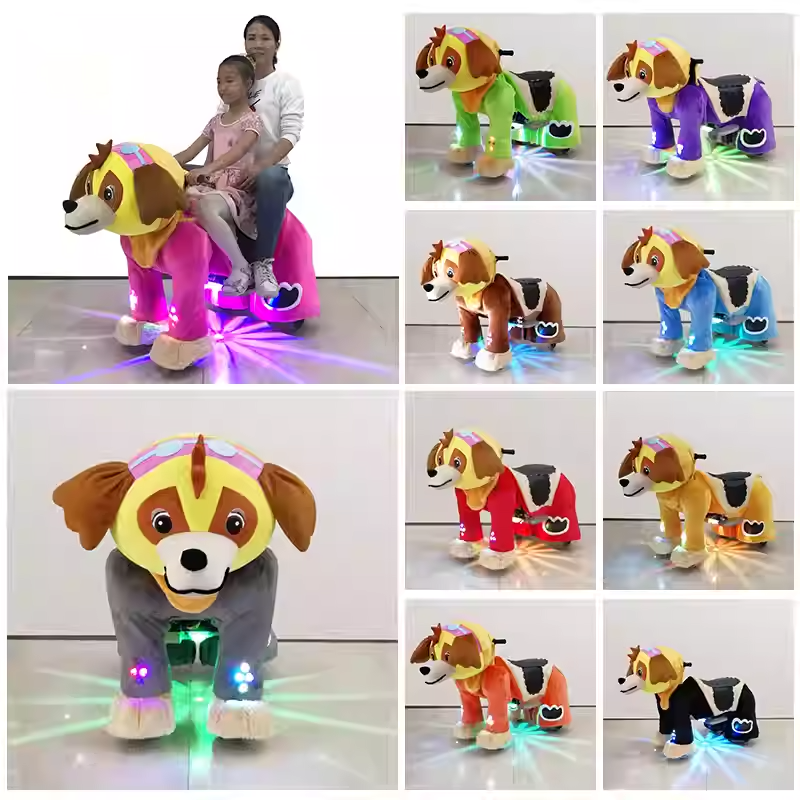 Unisex Outdoor Electric Animal Toy Ride Coin-Operated Animal Plush Horse Low MOQ Animated Scooter