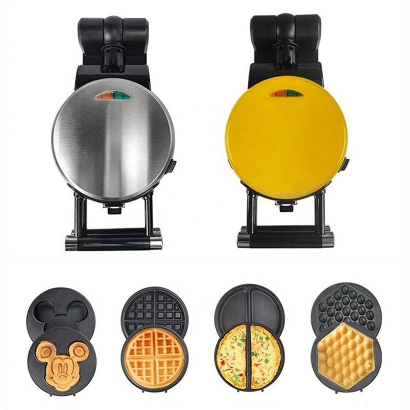 rotative cartoon home use 3 in 1 multifunction detachable waffle maker mini electric waffle maker