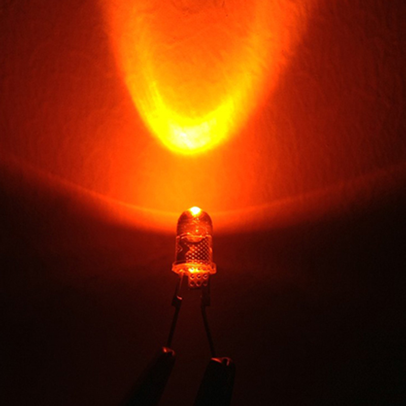 20000mcd 50000-100000Hours through hole T1 3/4 5mm 595-600nm Traffic Amber LED for Traffic Light Rohs certificated