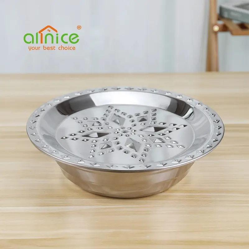Wholesale Stainless Steel Octangle Pattern Decoration Design Washing Basin with Lid Bathroom Basin