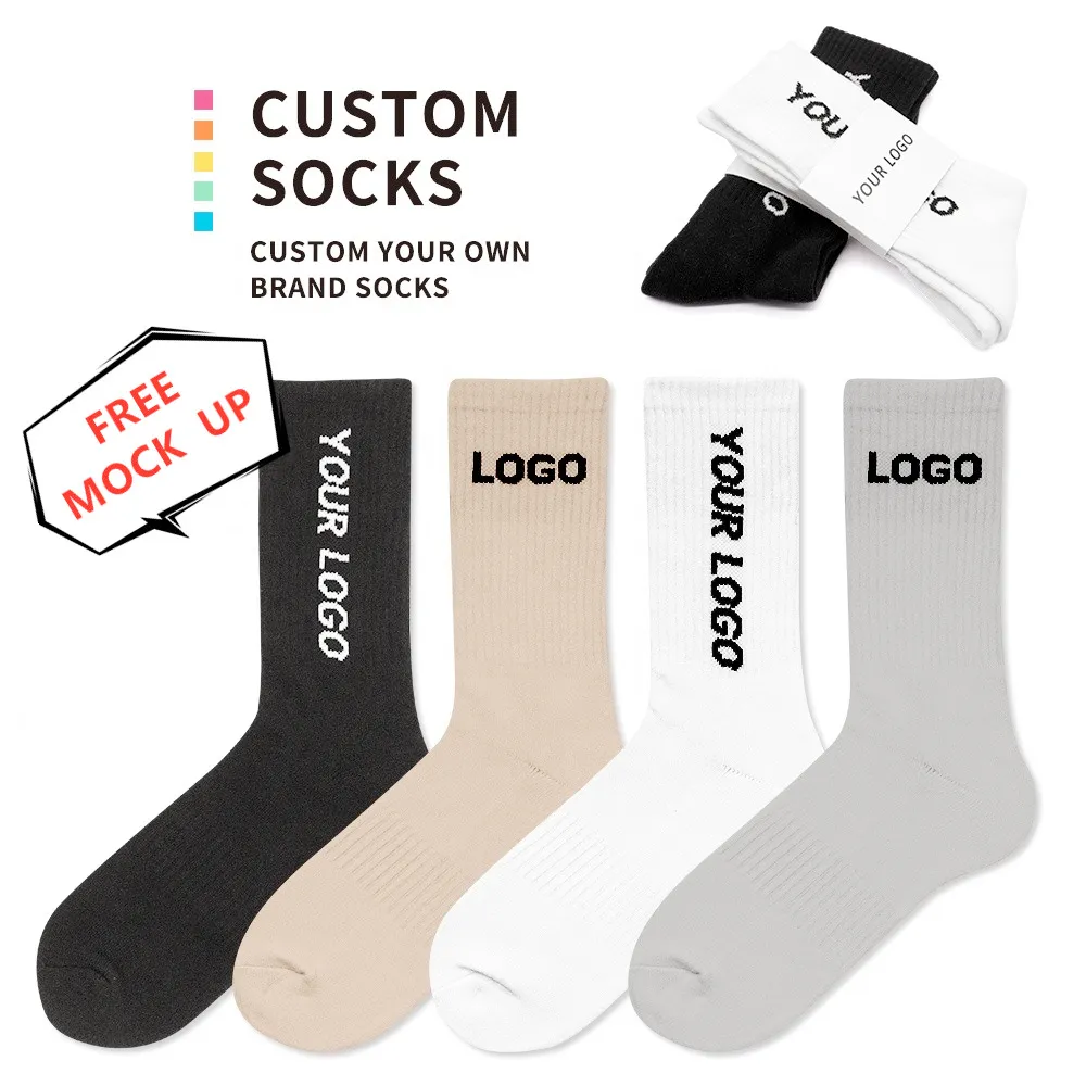 Custom Socks factory Custom No Minimum Order High Quality Cotton socks with logo