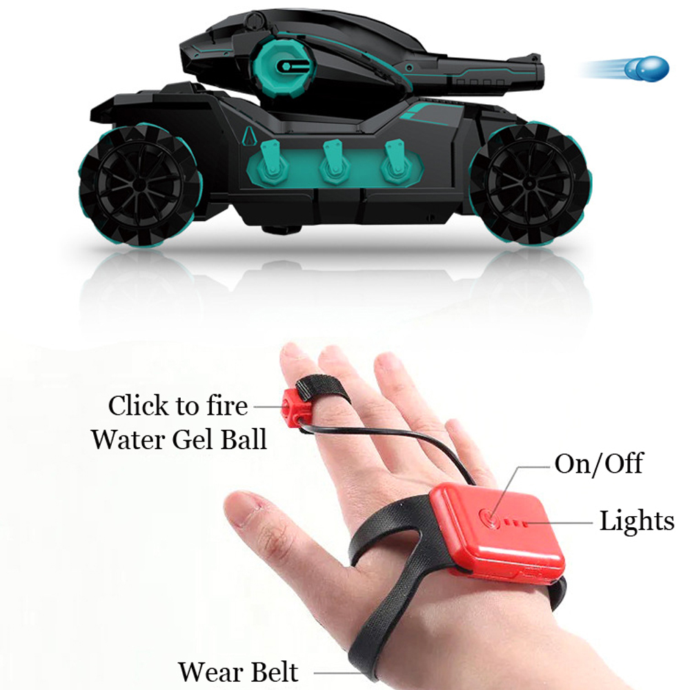stunt car truck battle toy tank cannon water gel ball shooting blaster remote control toys shooting rc car for kids toy tank