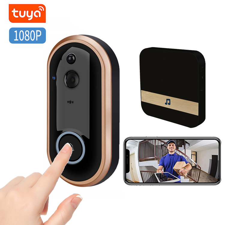 Товары Amazon, лидер продаж, беспроводной умный дверной звонок с датчиком движения, 1080P, Wi-Fi