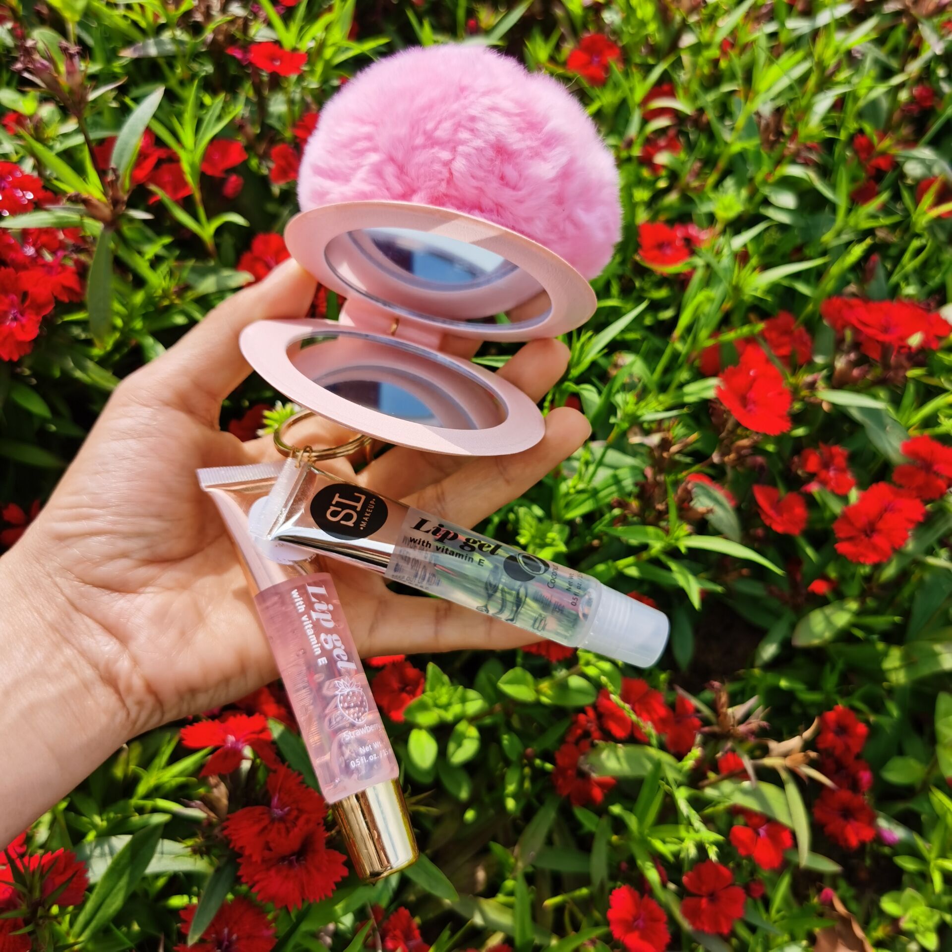 Lipgloss Base Vegan Private Label Clear Pom Keychain Fruit Custom Tube Natural Shimmer Set Oil Nude Lip Gloss