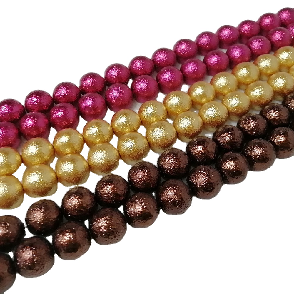 3mm 4mm 6mm wrinkle pearl beads Glass Cotton Beads Japanese Glass Bead For Jewelry Material Accessory