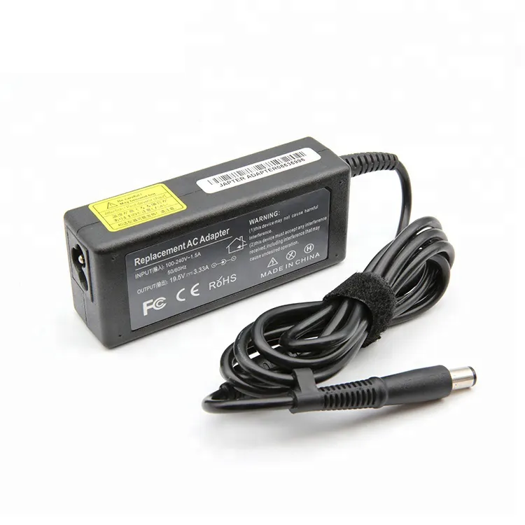 65w Yellow Pin Charger Laptop Charger Adapter For Hp Notebook