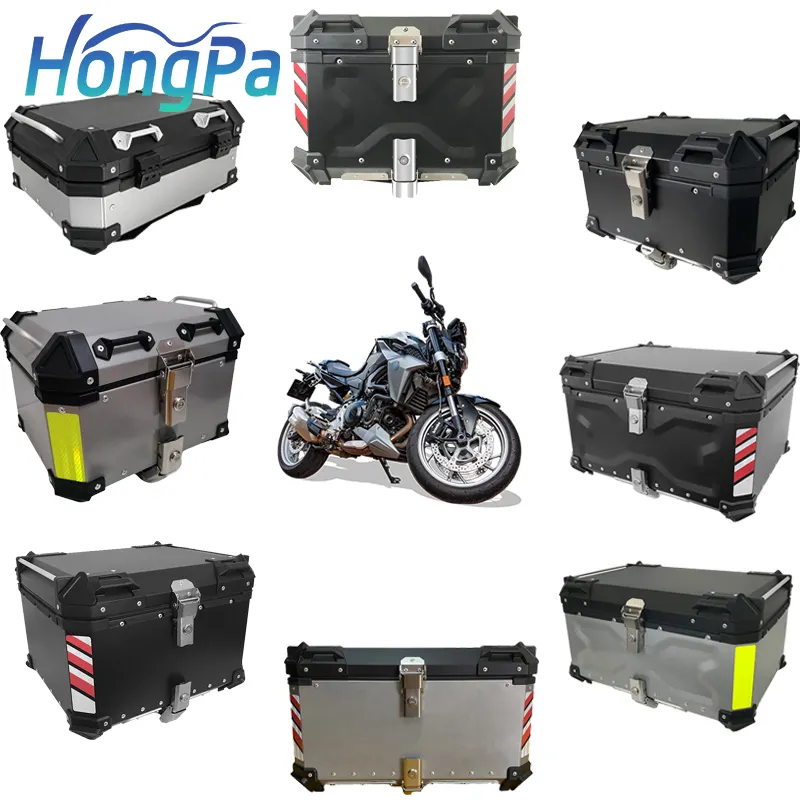 Motorcycle Tail Case 22L/35L/36L/38L/45L/55L/65L/80L/100L Aluminium Waterproof Top Case Boxes Luggage Motorcycle Rear Trunks