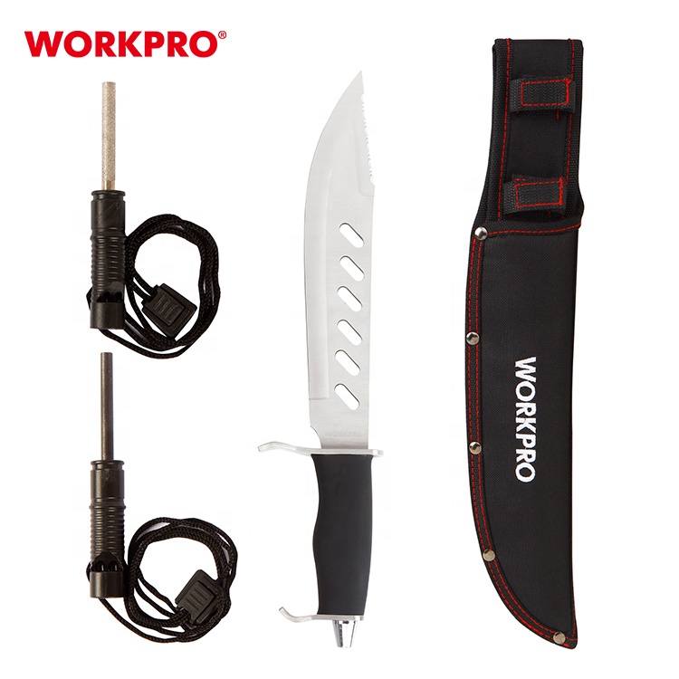 WORKPRO 250 мм (10 ") Открытый фиксированное лезвие выживания охотничьи прямые портативные короткие ножи