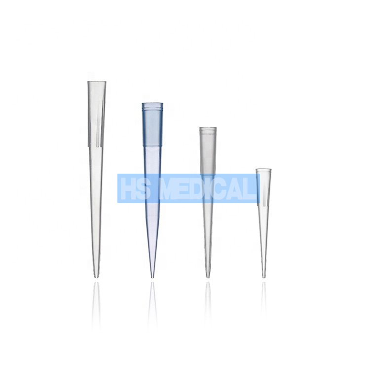 Hs Medical Simple Filter Tip Plastic Graduated 10Ul Pipettes Serum Multichannel Yellow Pipette Tips