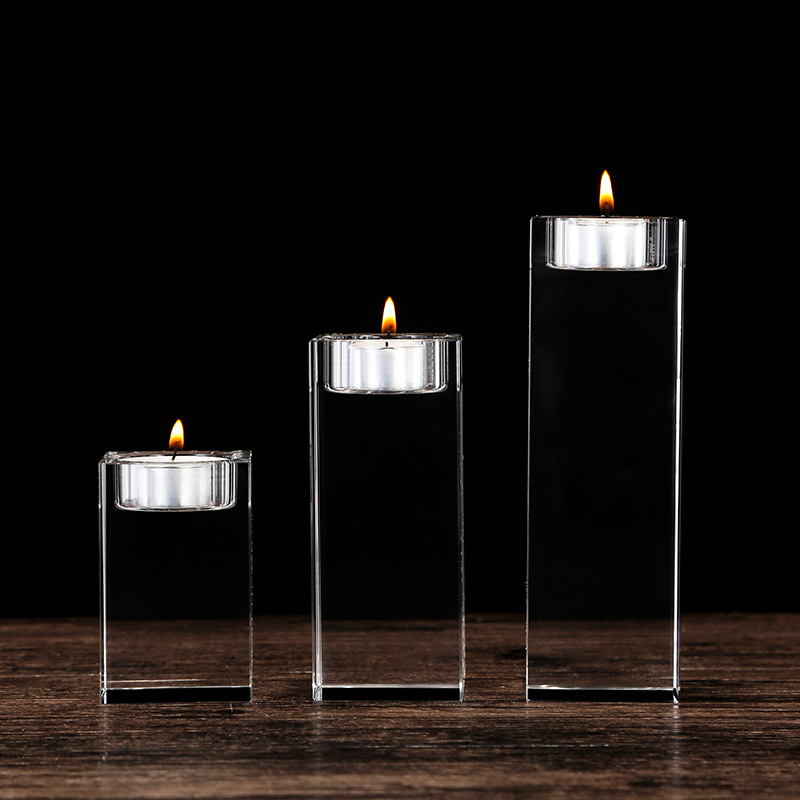SCCH-001 Religious Activities crystal candlestick holder cheap price antique square candle holder