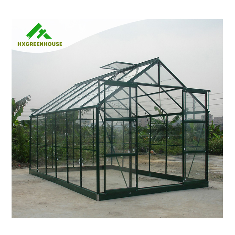 HX75126G Коммерческая Изолированная теплица из закаленного стекла с закаленным стеклом