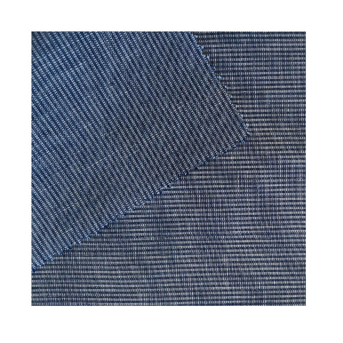 Organic 55% Linen 45% VISCOSE Yarn Dyed Fabric blue and white stripe flax for cloth