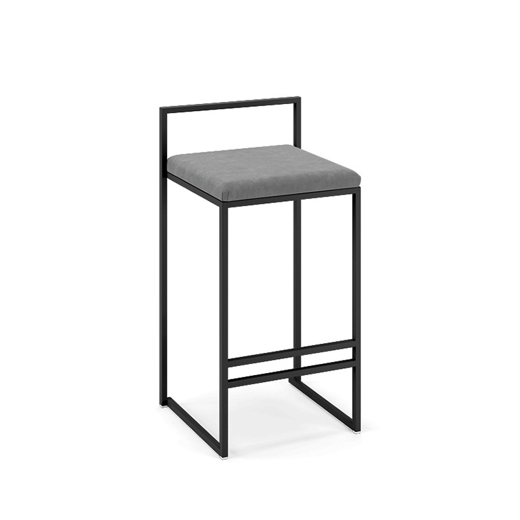 Nordic Iron Art Lounge Bar Chair Modern Industry Style Backrest High Stool Milk Shop Bar