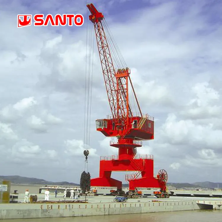 For The Middle East Flexible Mobile Harbour Jib Portal Crane 45Ton