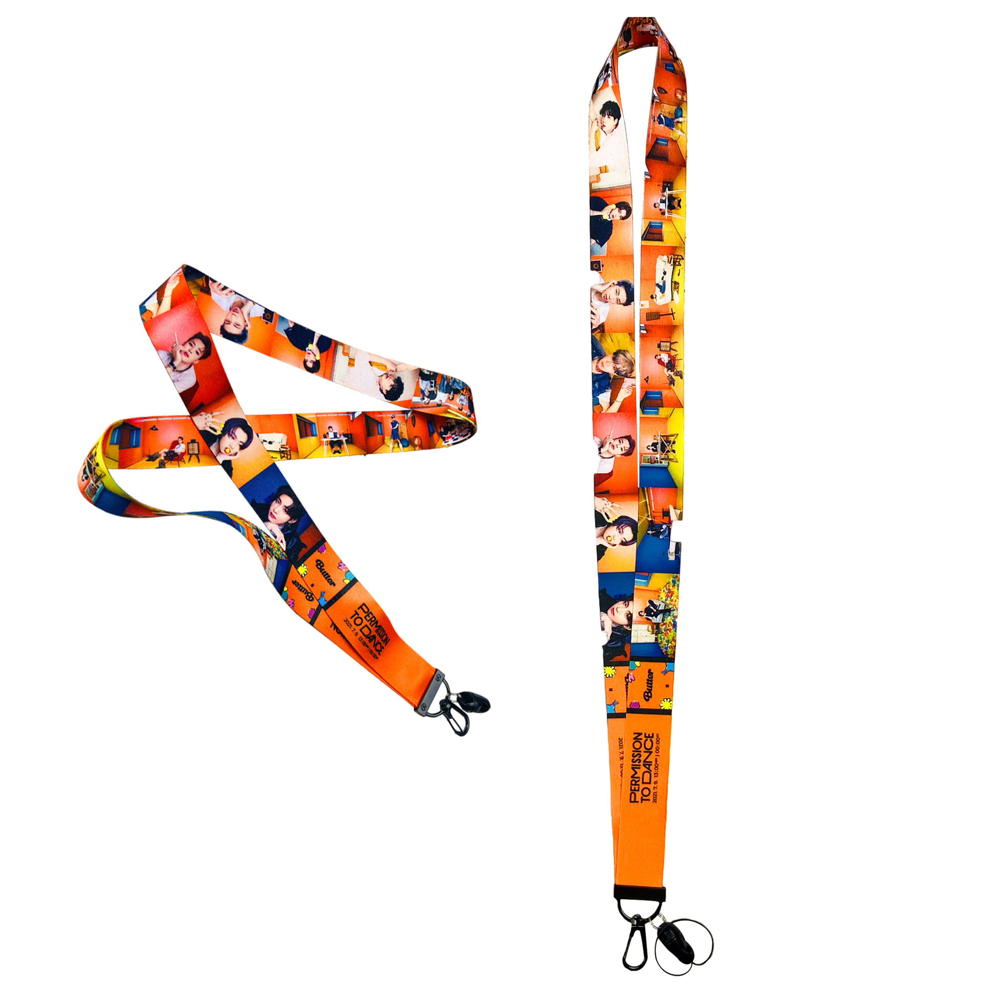Wholesale Kpop New Arrival Bangtan Boys Butter Permission To Dance Nylon Nonwoven Lanyard