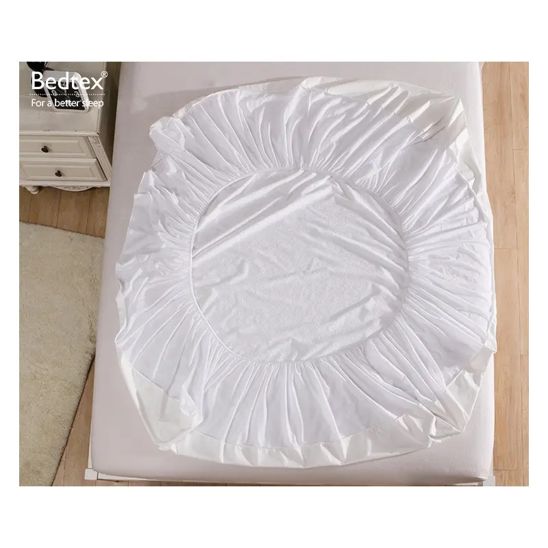 Washable Custom Waterproof And Dust Proof Mattress Cover , Hospital Thin Bed Fitted Mattress Pad Cover