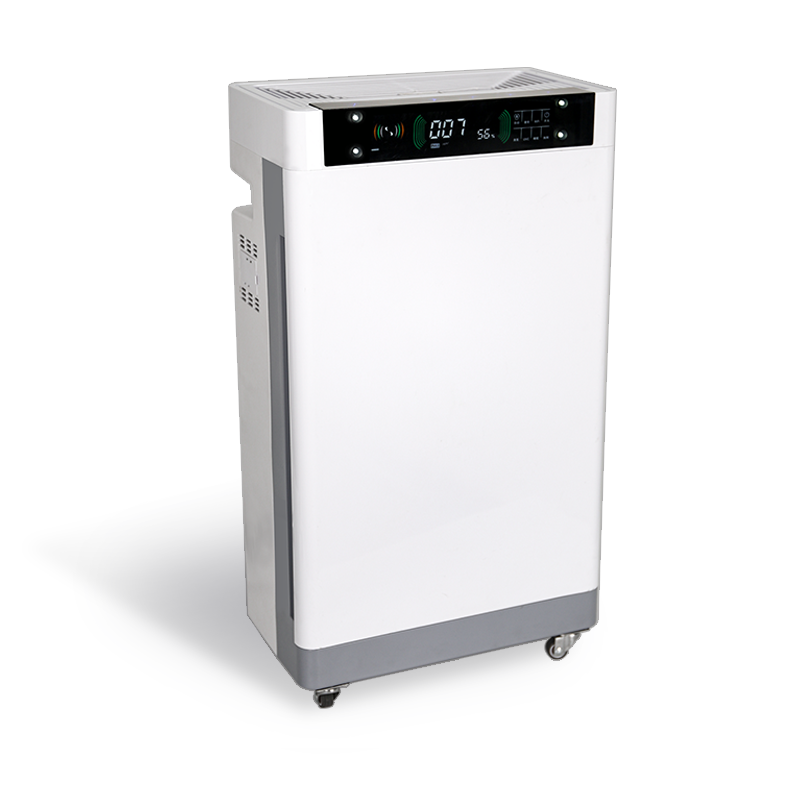 LED Display Hepa filter Air purifier private moulde UVC Portable Air purifier with wheels