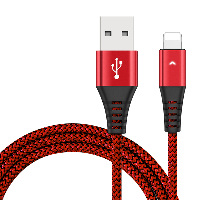 White light long on with led usb cable cheap nylon braided usb cable for iphone
