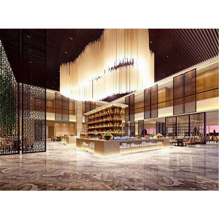 Stainless steel wall partition divider design restaurant furniture