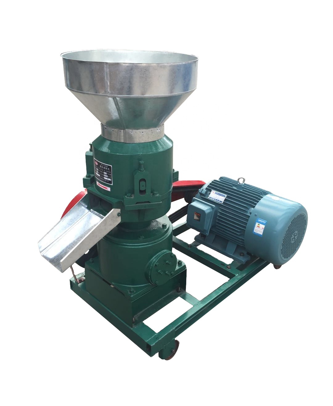 Wood chip biomass straw 2 3 rollers mini pellet flat die small scale wood pellet mill feed processing pellet stove pelletilizer