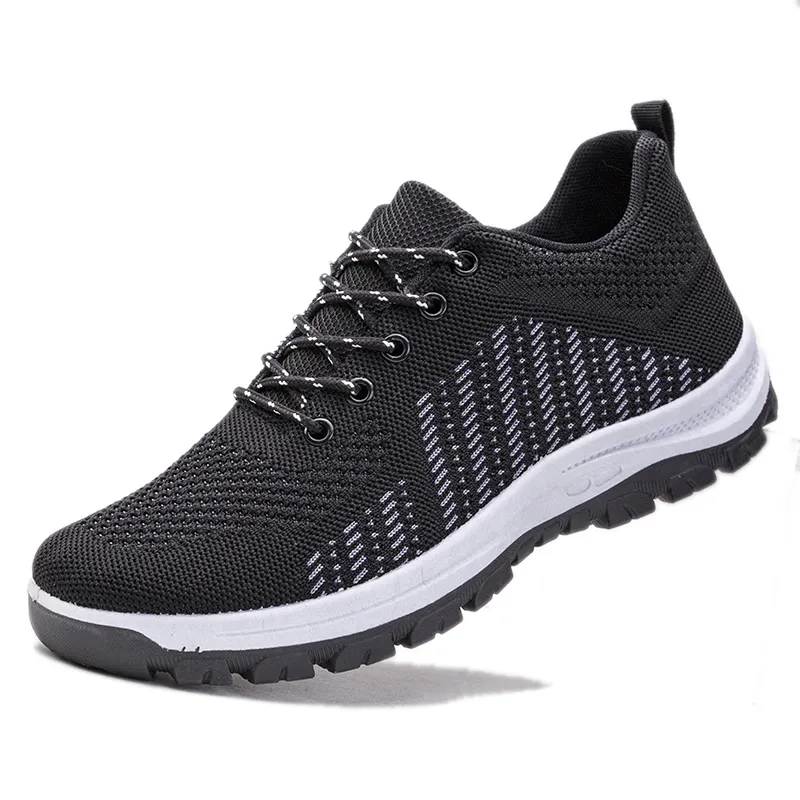Factory cheap 40-44size adult mens casual black active sport shoes