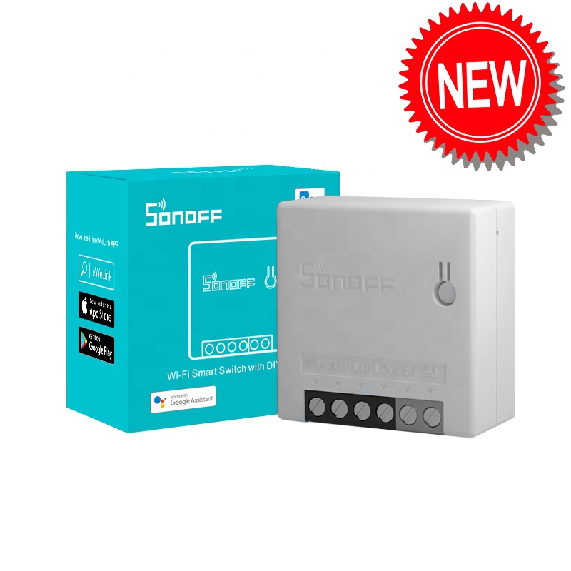 Sonoff MINIR2 двухсторонний Wifi смарт-выключатель обновленный Sonoff мини поддержка Alexa Google Голосовое управление