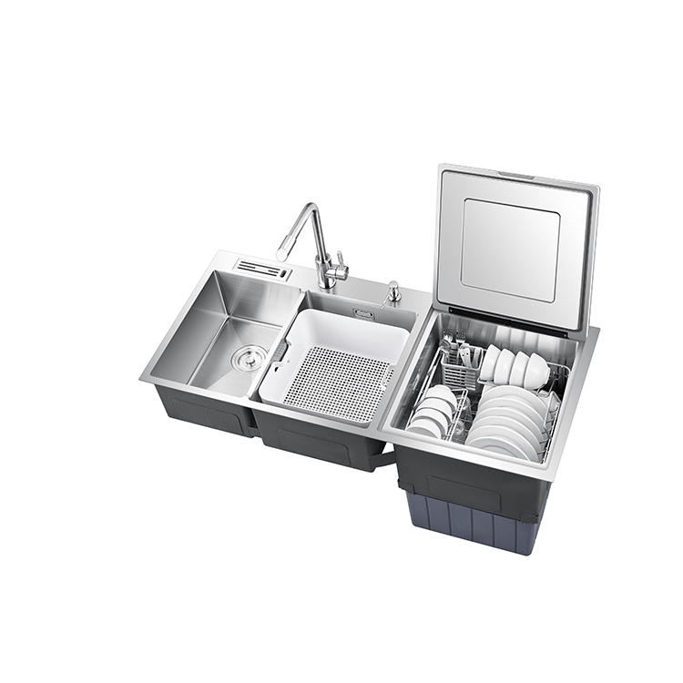 Dishwasher sink integrated 6 sets of fully automatic household purification ultrasonic dishwasher sinks