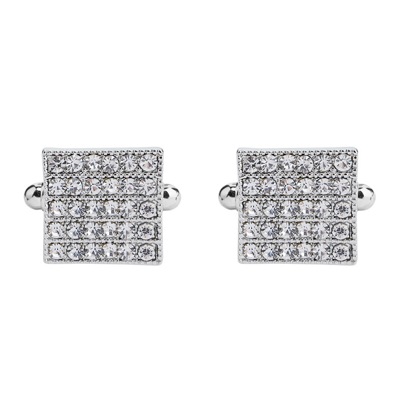 Fashion Gentleman French Men's Shirts Cuff Link geometric diamond Cufflinks Metal alloy mens cuff links