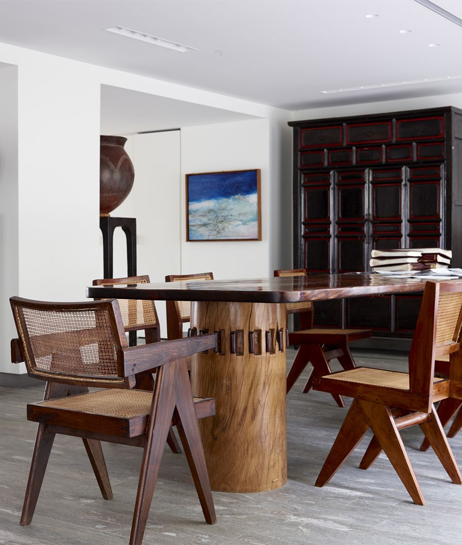 DISEN Pierre Jeanneret Dining Chair ash solid wood ratten upholstered cushion home furniture Dining Room Sets