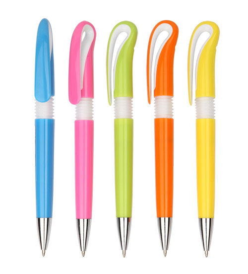 Popular fashional design Pen Plastic retractable Ball Ballpoint Pen boligrafo with logo