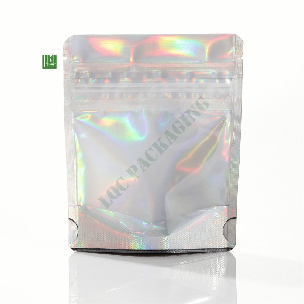 Free Shipping Ready to Ship ASTM 3.5g black matt Stand up Zip Lock Mylar Weed Smell Proof Bags for hemp CBD gummies THC